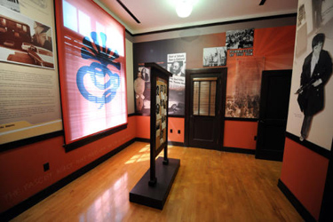 An exhibit detailing the decades long investigation of the crimes committed by the Symbionese Liberation Army at the Los Angeles Police Historical Society at 6045 York Blvd. in Los Angeles. (Hans Gutknecht / Staff Photographer)